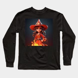 Witch fire fighter Long Sleeve T-Shirt